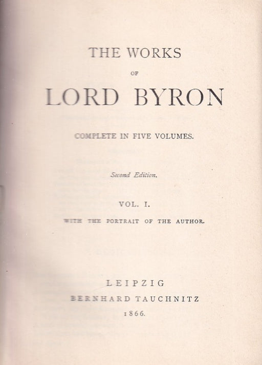 The Works of Lord Byron I-V.