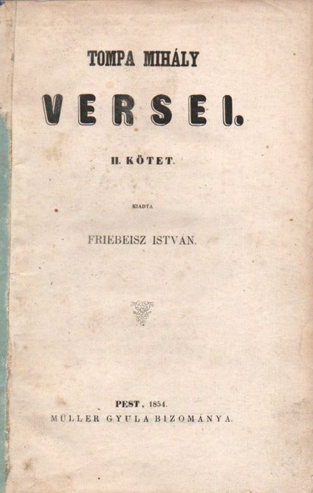 Tompa Mihály versei