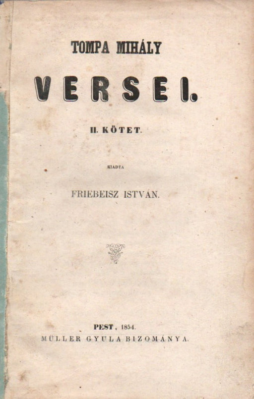 Tompa Mihály versei