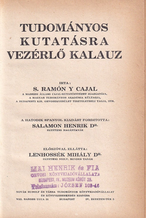 Tudományos kutatásra vezérlő kalauz