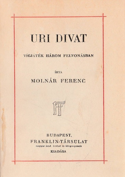 Égi és földi szerelem - A vörös malom - A testőr - A hattyú - A farkas - A fehér felhő - Úri divat