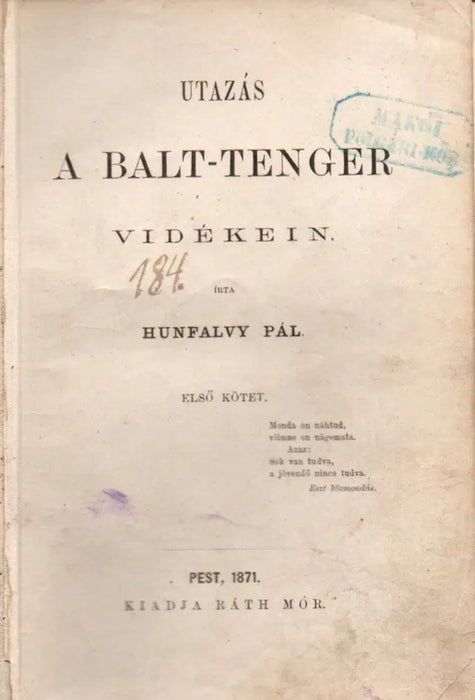 Utazás a Balt-tenger vidékein I-II.