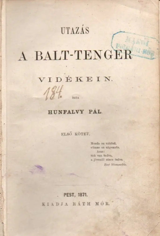 Utazás a Balt-tenger vidékein I-II.