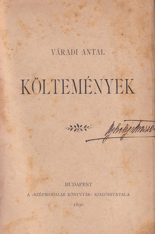 Váradi Költemények
