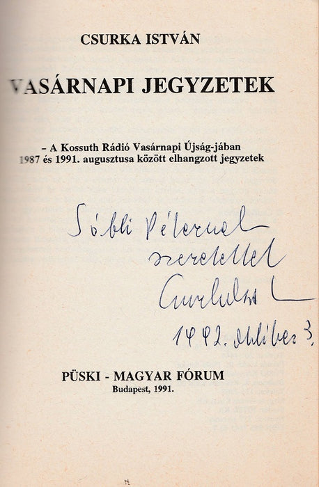 Vasárnapi jegyzetek