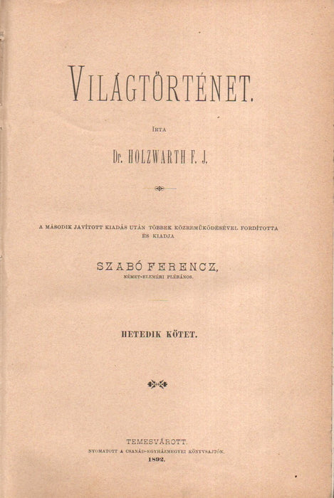 Világtörténet VII.