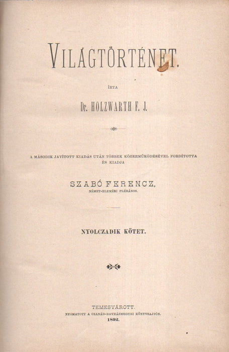 Világtörténet VIII.