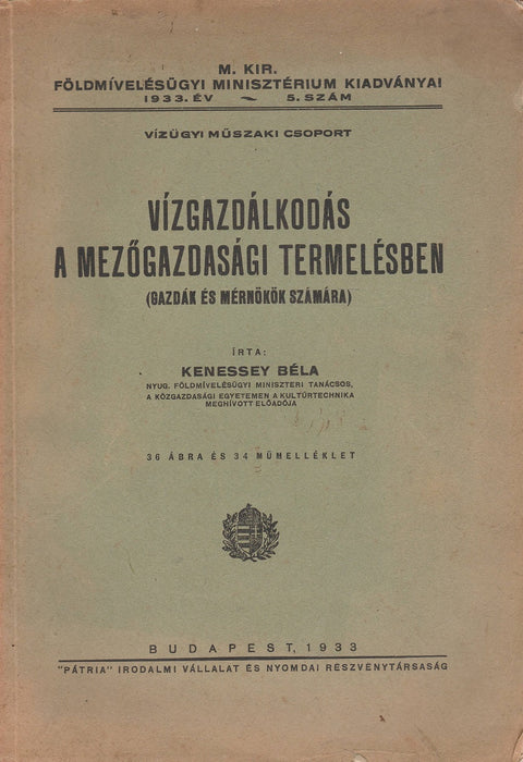 Vízgazdálkodás a mezőgazdasági termelésben
