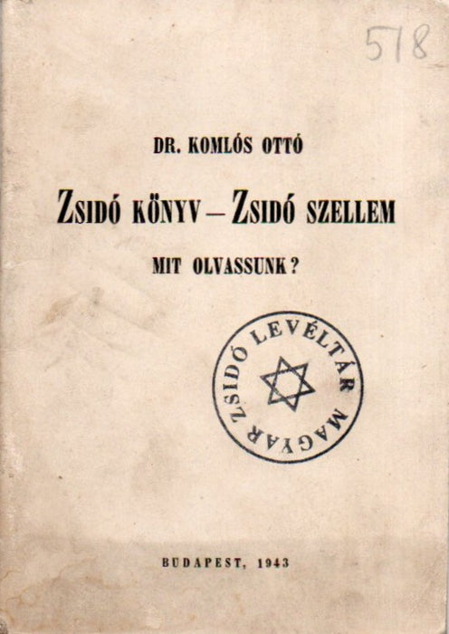 Zsidó könyv - zsidó szellem