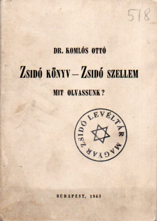 Zsidó könyv - zsidó szellem