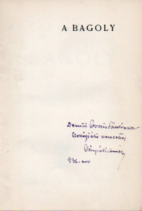 A bagoly - Oskola Antikvárium