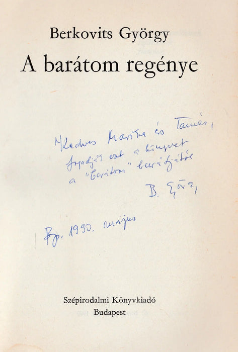 A barátom regénye - Oskola Antikvárium