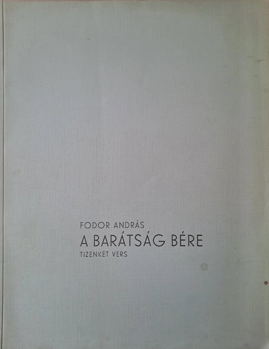 A barátság bére - Oskola Antikvárium
