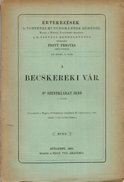 A becskereki vár - Oskola Antikvárium