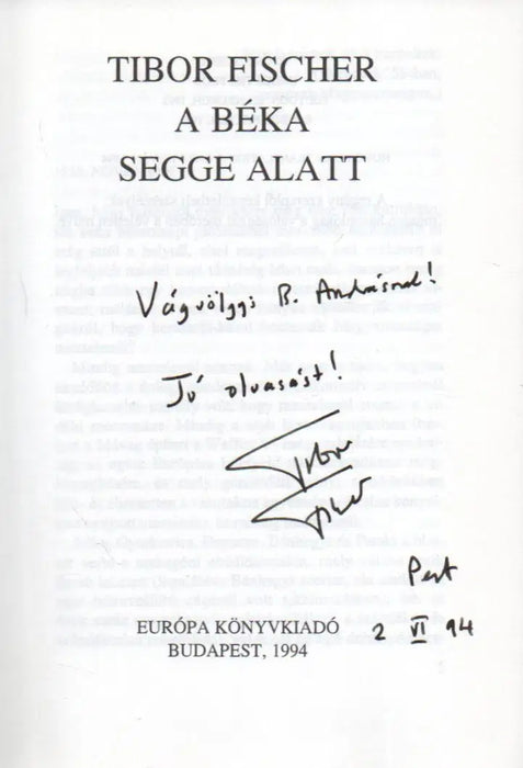 A béka segge alatt - Oskola Antikvárium
