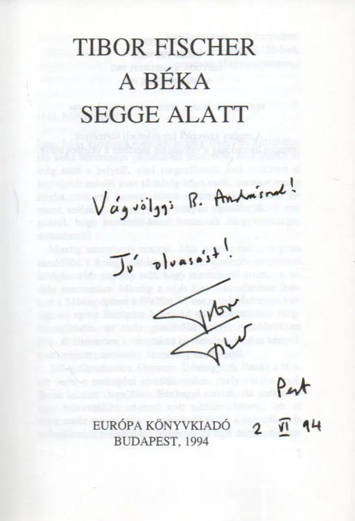 A béka segge alatt - Oskola Antikvárium