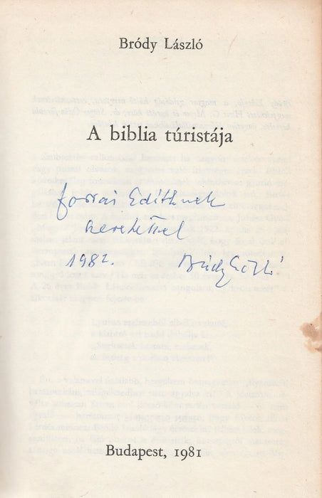 A Biblia túristája - Oskola Antikvárium