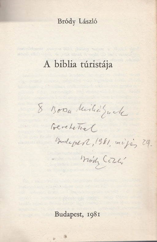 A Biblia túristája - Oskola Antikvárium