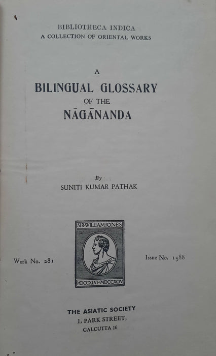 A Bilingual Glossary Of The Nagananda - Oskola Antikvárium