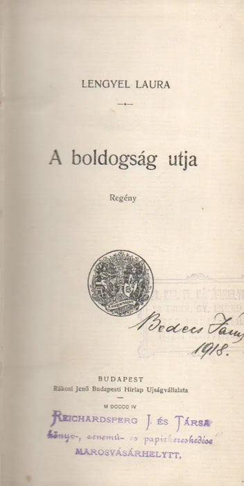 A boldogság utja - Oskola Antikvárium