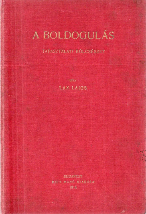 A boldogulás - Oskola Antikvárium
