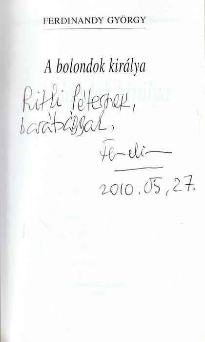 A bolondok királya - Oskola Antikvárium