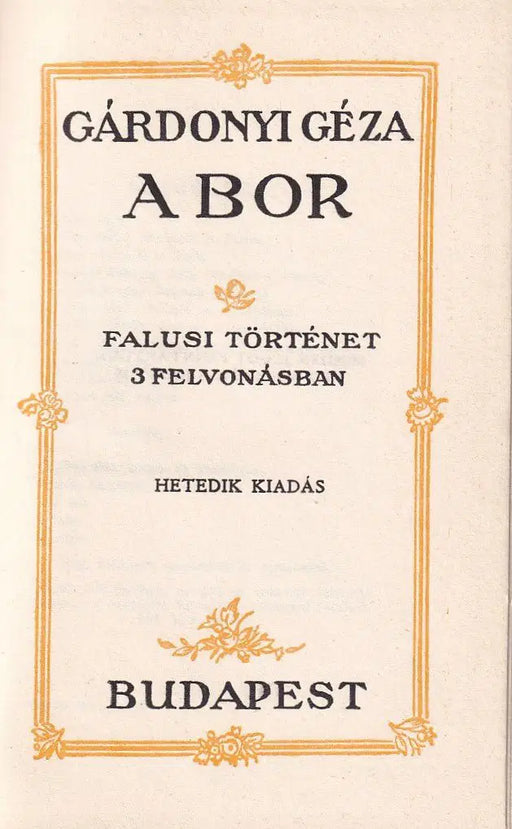 A bor - Oskola Antikvárium