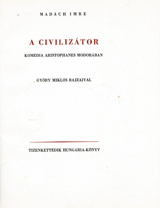 A civilizátor - Oskola Antikvárium