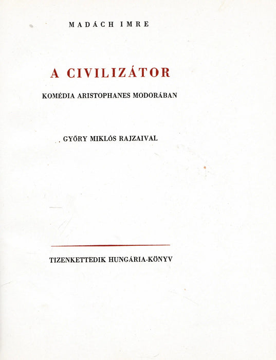 A civilizátor - Oskola Antikvárium