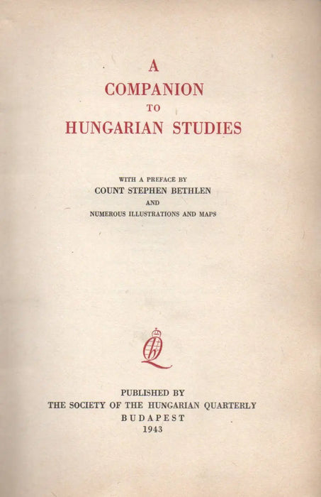 A Companion to Hungarian Studies - Oskola Antikvárium