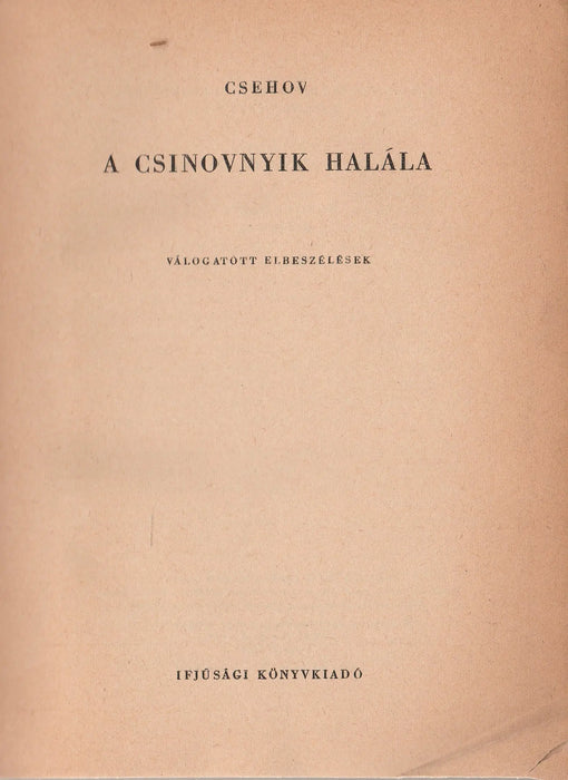 A csinovnyik halála - Oskola Antikvárium