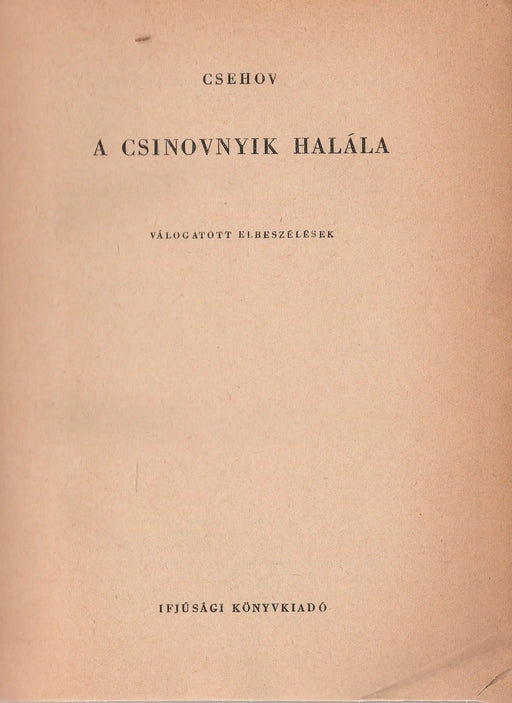A csinovnyik halála - Oskola Antikvárium