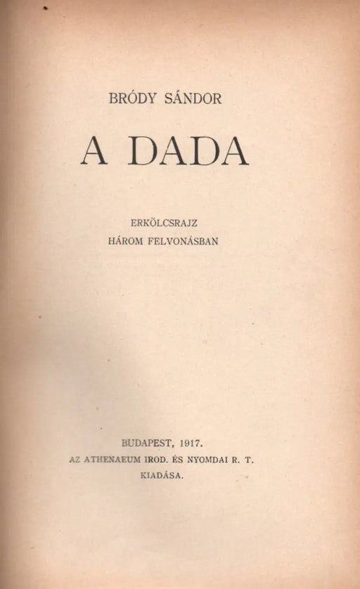 A dada - Oskola Antikvárium