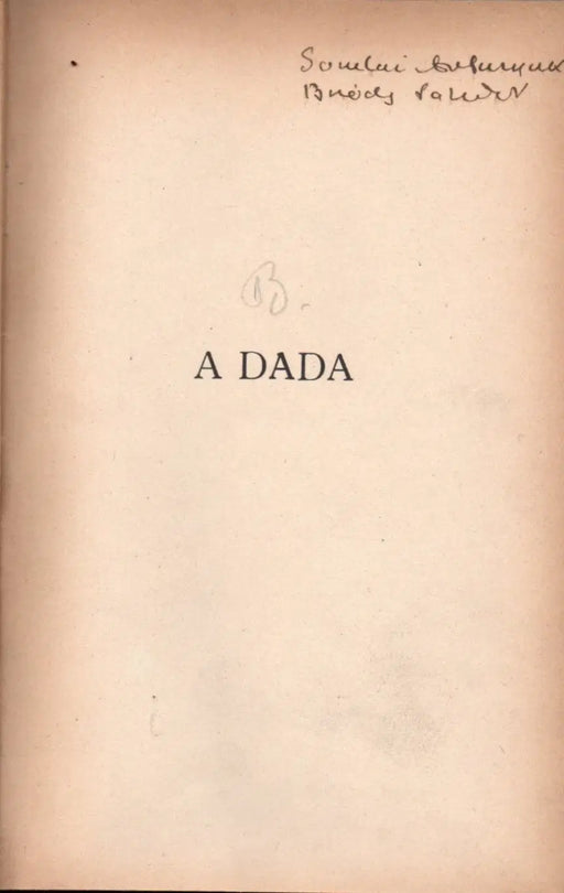 A dada - Oskola Antikvárium