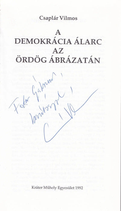 A demokrácia álarc az ördög ábrázatán - Oskola Antikvárium