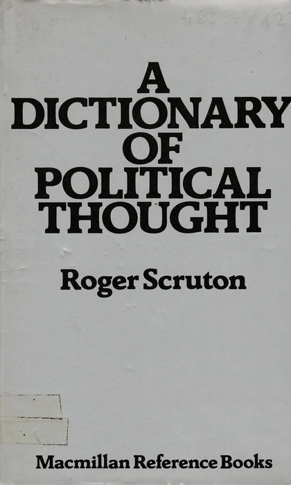 A Dictionary of Political Thought - Oskola Antikvárium