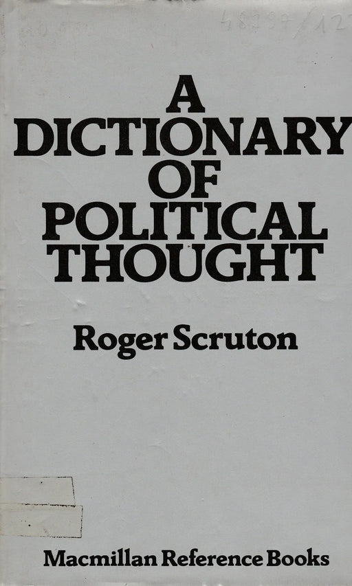 A Dictionary of Political Thought - Oskola Antikvárium