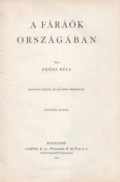 A fáraók országában - Oskola Antikvárium