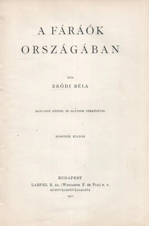 A fáraók országában - Oskola Antikvárium