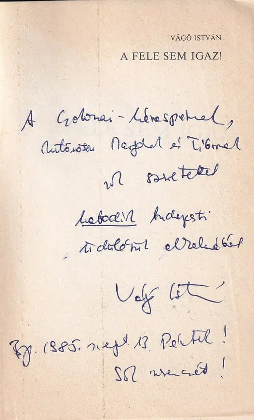A fele sem igaz! - Oskola Antikvárium
