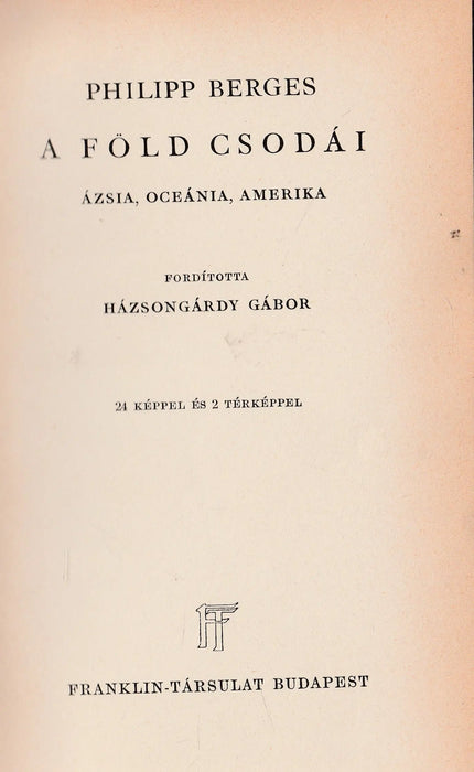 A Föld csodái - Oskola Antikvárium