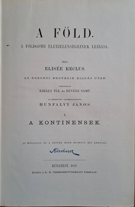 A föld és életjelenségei I. - Oskola Antikvárium