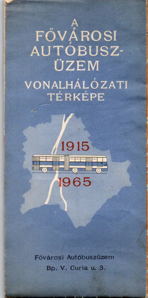 A Fővárosi Autóbuszüzem vonalhálózati térképe - Oskola Antikvárium