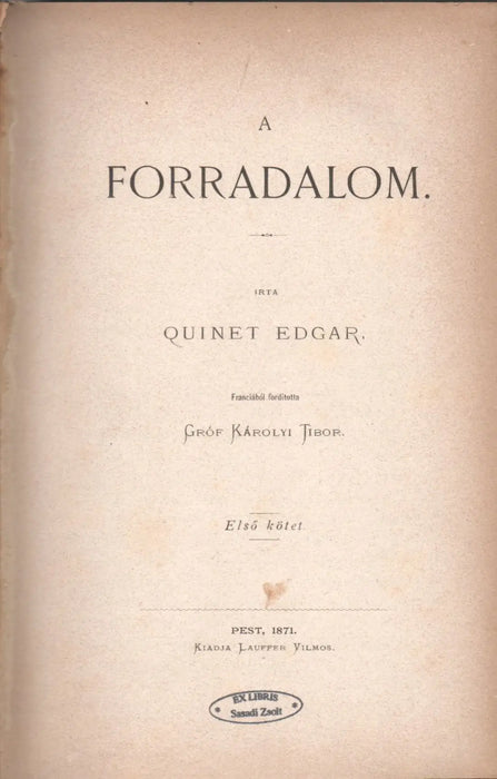 A forradalom I - II. - Oskola Antikvárium