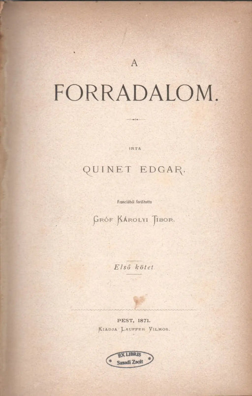 A forradalom I - II. - Oskola Antikvárium
