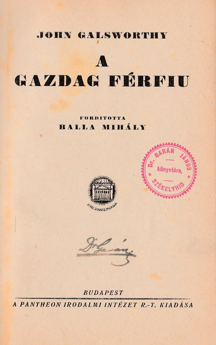 A gazdag férfiú - Oskola Antikvárium