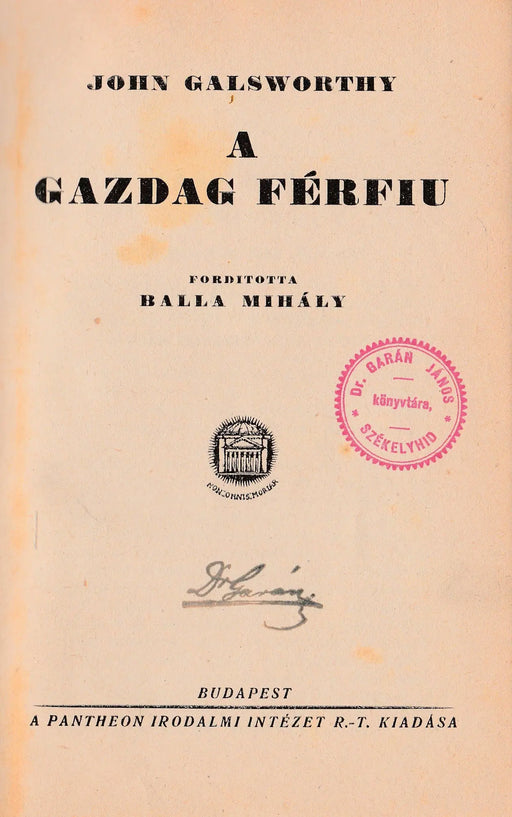 A gazdag férfiú - Oskola Antikvárium