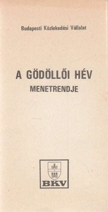 A Gödöllői HÉV menetrendje 1988 - Oskola Antikvárium