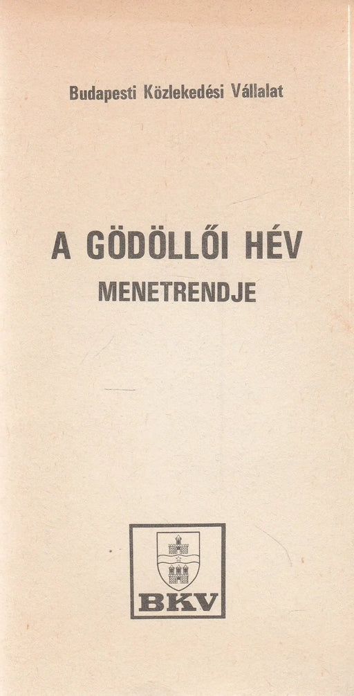A Gödöllői HÉV menetrendje 1988 - Oskola Antikvárium