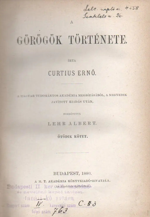 A görögök története V - VI. - Oskola Antikvárium